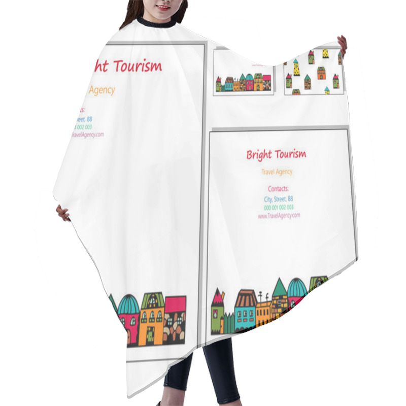 Personality  Travel Background Design. Hair Cutting Cape