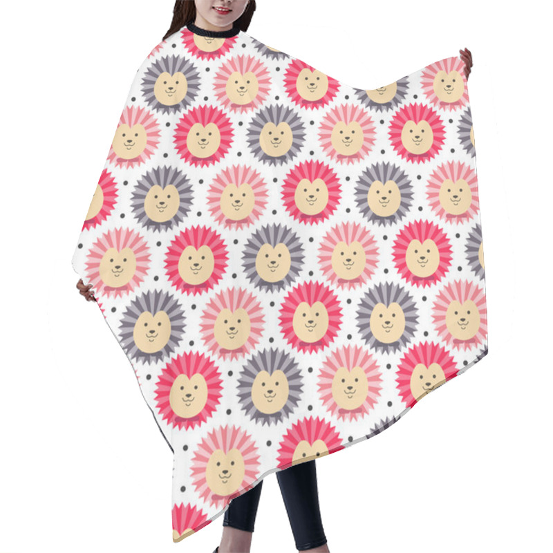 Personality  Hedgehog Seamless Pattern Hair Cutting Cape