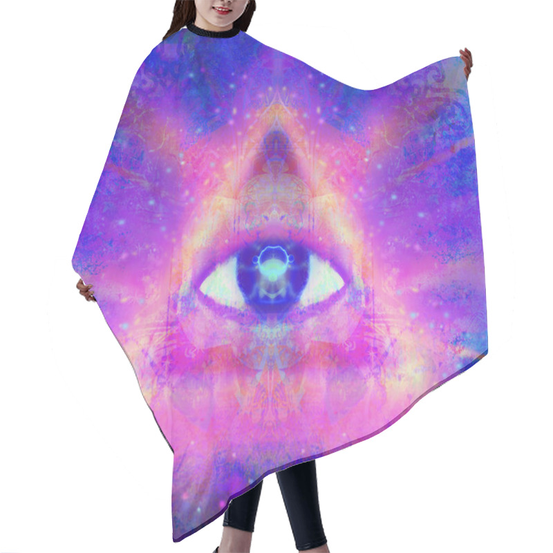 Personality  Illustration Of A Third Eye Mystical Sign Hair Cutting Cape