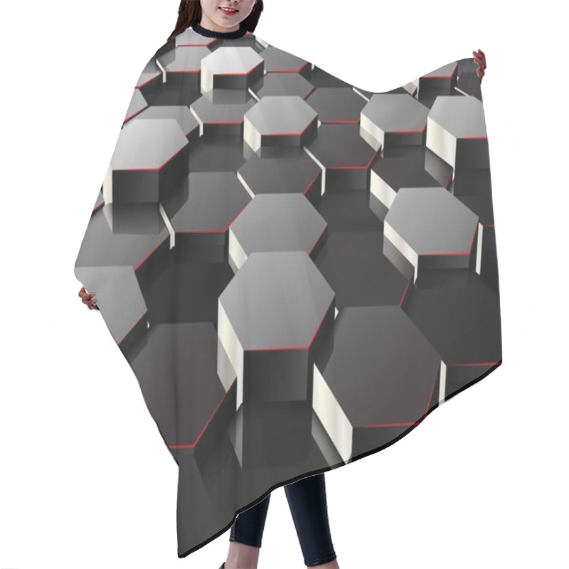 Personality  Perspective Hexagonal Background Hair Cutting Cape