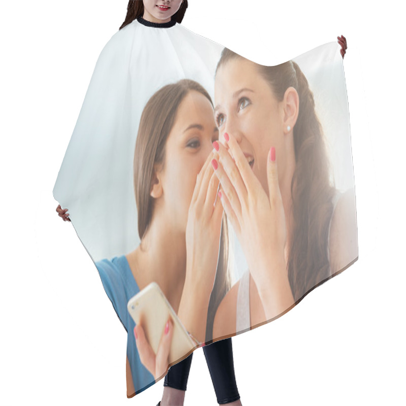 Personality  Girls Gossiping And Having Fun Hair Cutting Cape