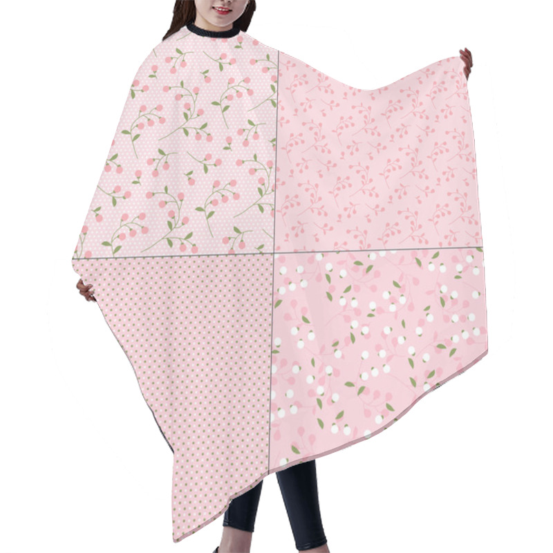 Personality  Pink Floral Patterns Hair Cutting Cape