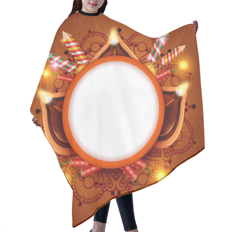 Personality  Diwali Lanterns Circle Frame Hair Cutting Cape