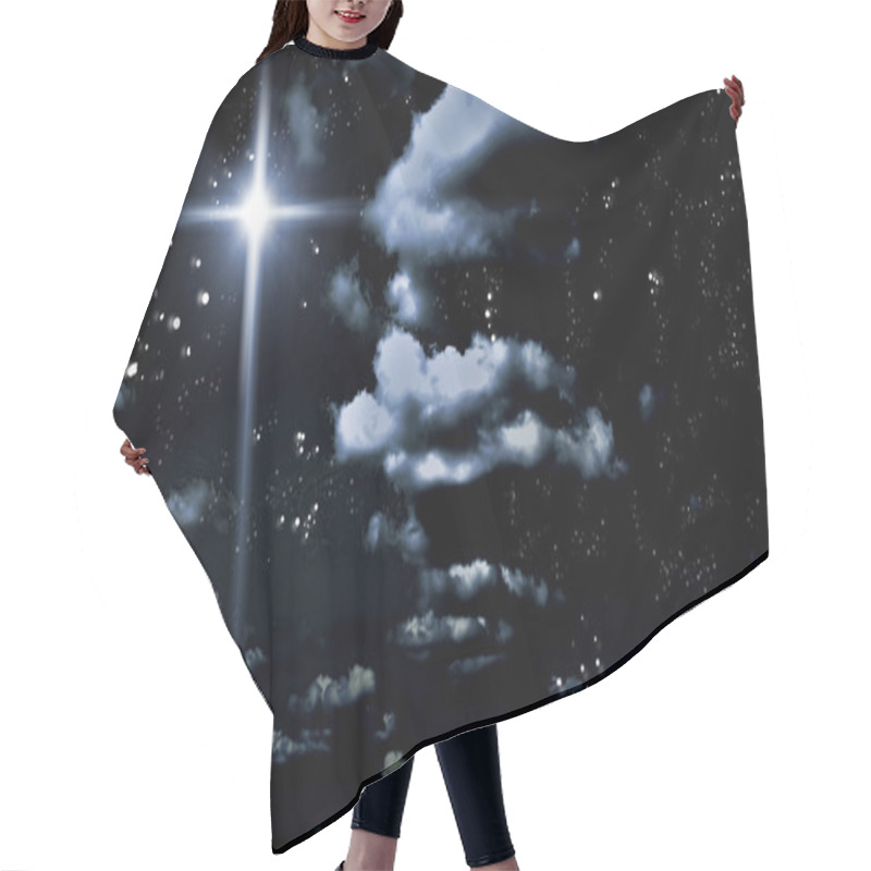 Personality  Night Sky With Grey Clouds Hair Cutting Cape