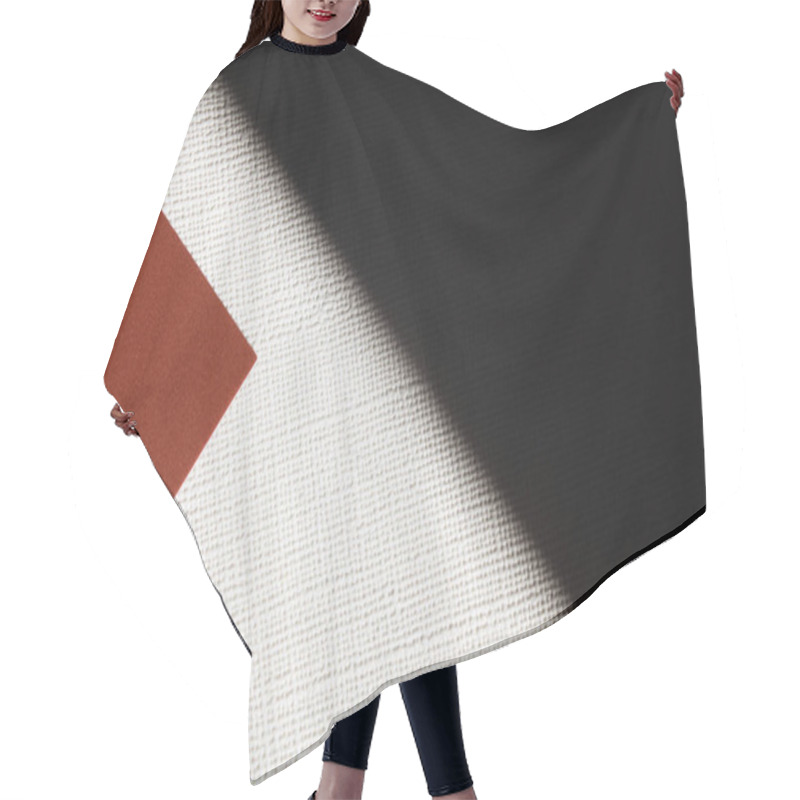 Personality  Brown And White Textured Background With Black Shadow Hair Cutting Cape