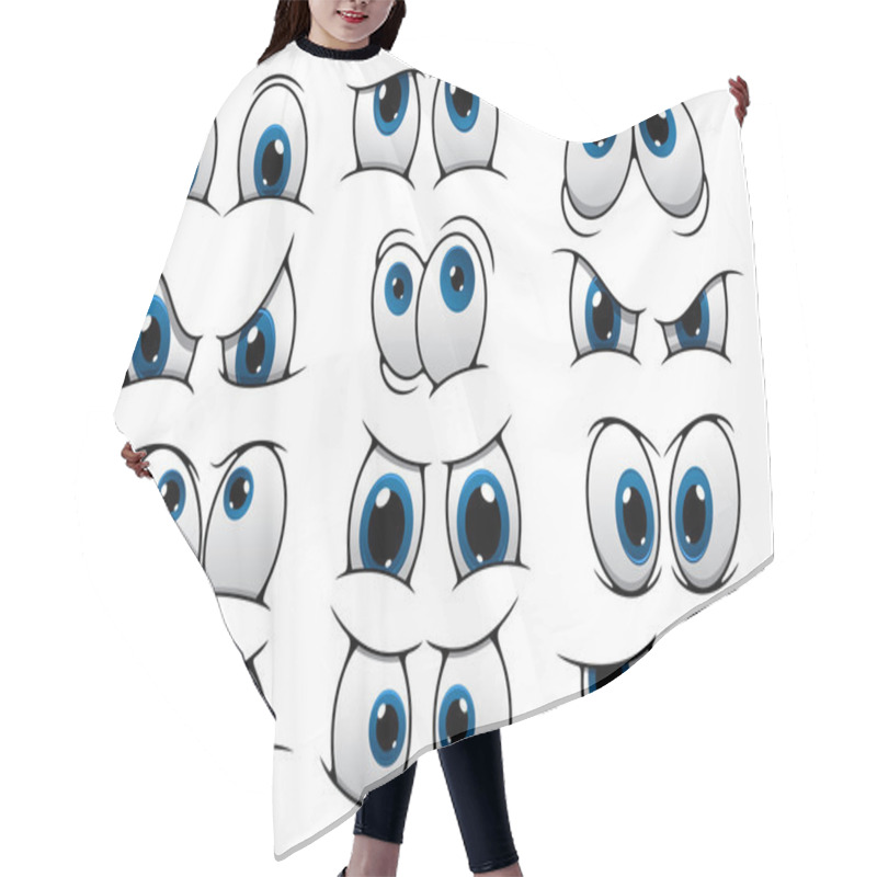 Personality  Funny Cartoon Eyes Set Hair Cutting Cape