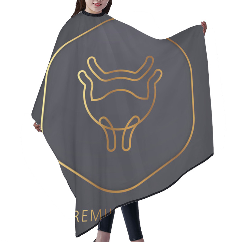 Personality  Bladder Golden Line Premium Logo Or Icon Hair Cutting Cape