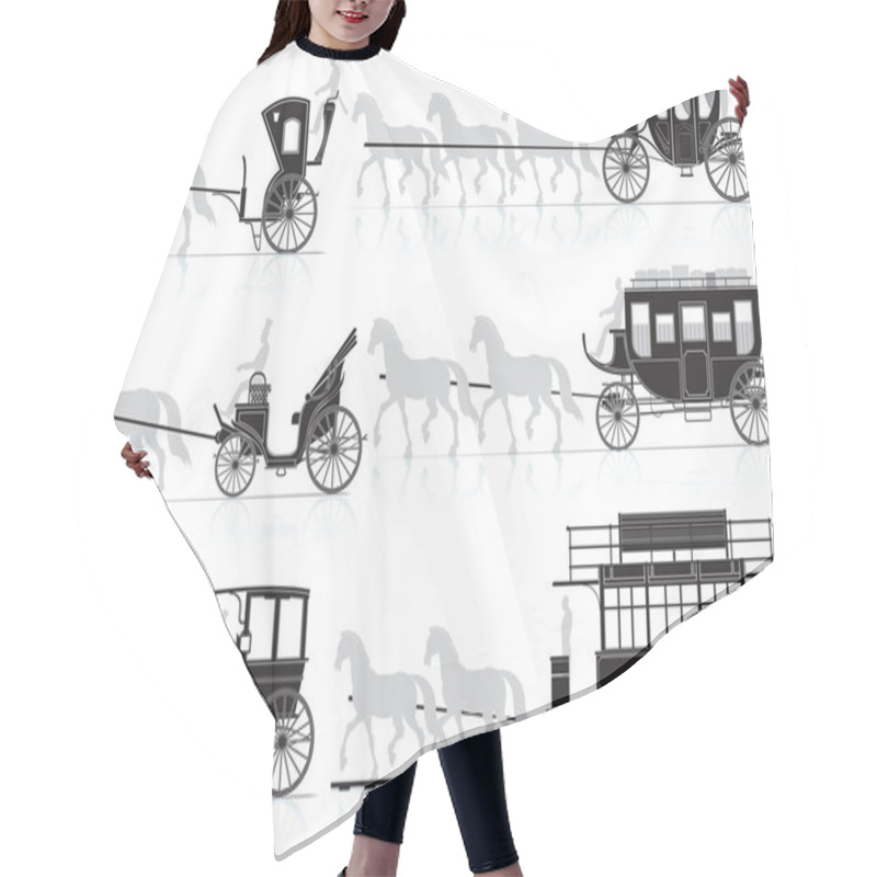 Personality  Horse Cart Hair Cutting Cape