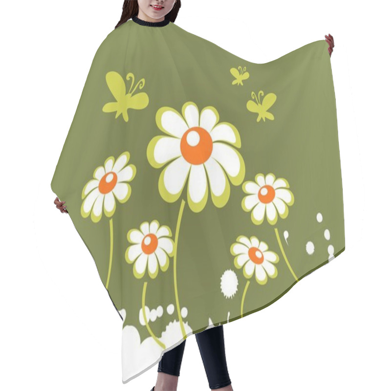 Personality  Ornate Spring Flowers Hair Cutting Cape