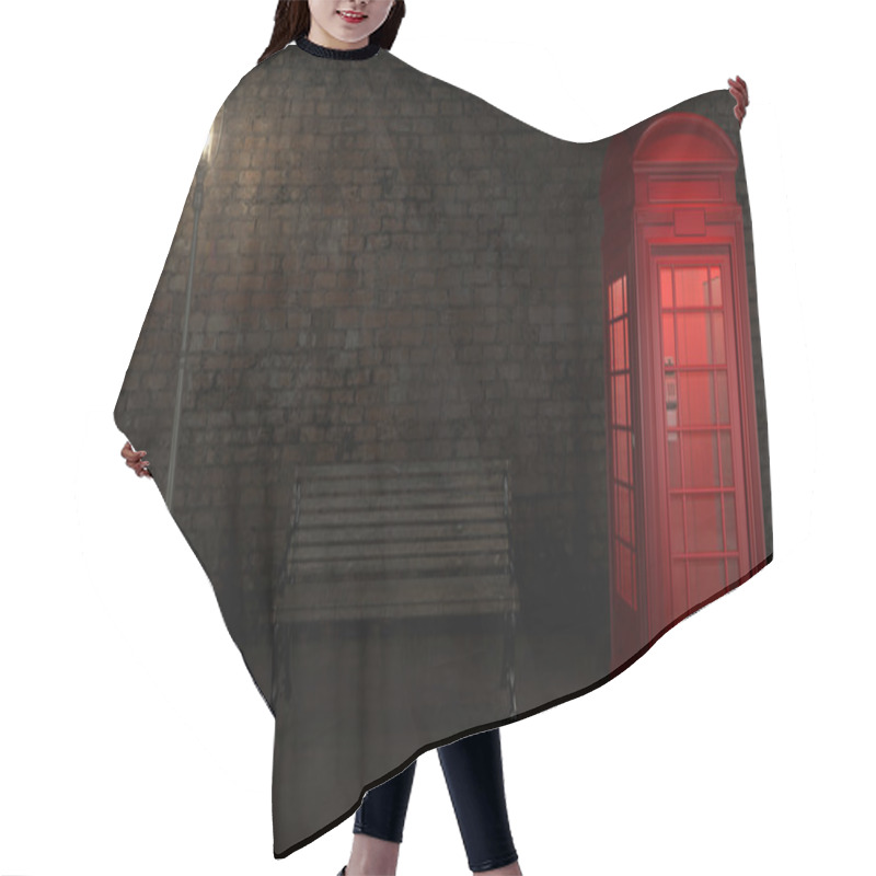 Personality  British Phone Booth In London Hair Cutting Cape