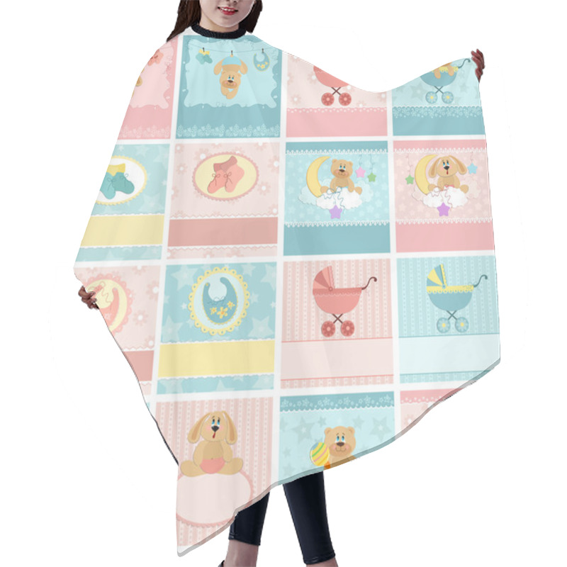 Personality  Collection Of Baby's Postcards Hair Cutting Cape