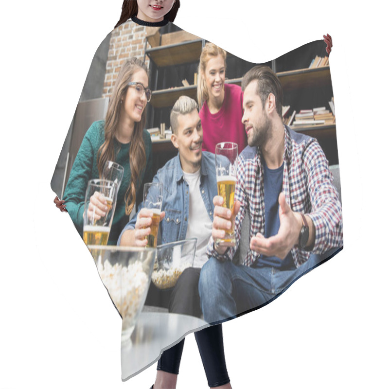 Personality  Friends Drinking Beer Hair Cutting Cape