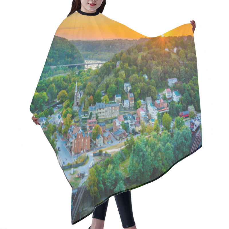 Personality  Sunset View Of Harpers Ferry, West Virginia From Maryland Heights Hair Cutting Cape