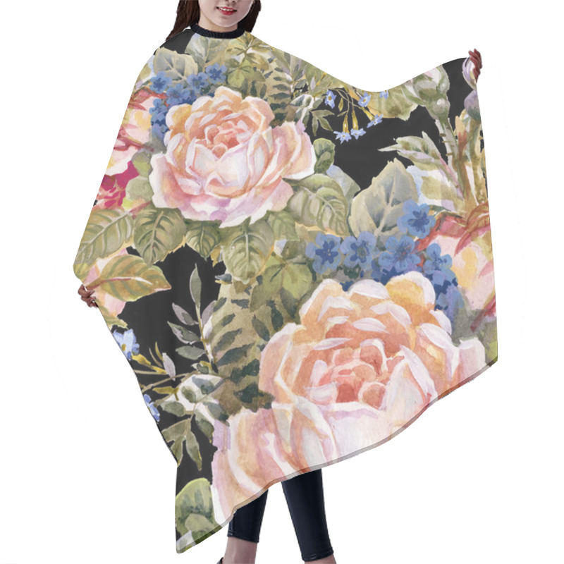 Personality  Garden Blooming Flowers Hair Cutting Cape