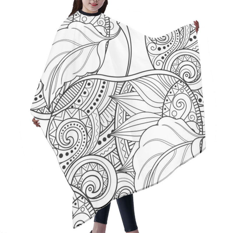 Personality  Seamless Monochrome Fruit Pattern Hair Cutting Cape