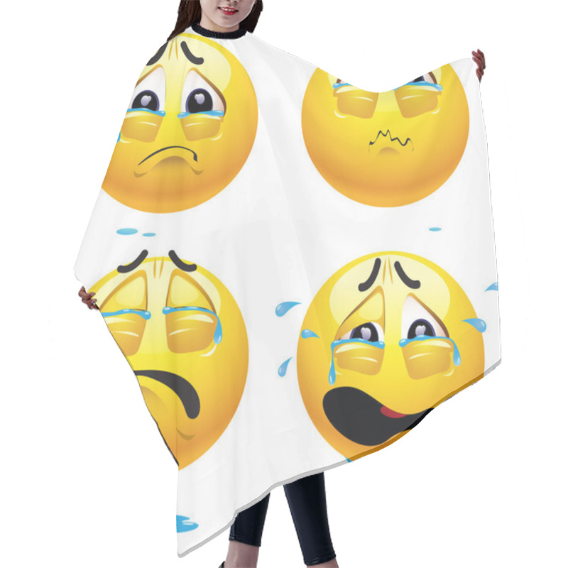 Personality  SMILEY Hair Cutting Cape