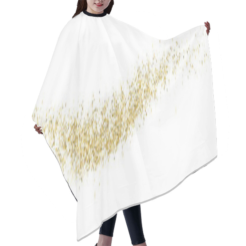 Personality  Gold Glitter Texture On White. Horizontal Long Banner For Site.Panoramic Celebratory Background. Golden Explosion Of Confetti. Vector Illustration, Eps 10. Hair Cutting Cape