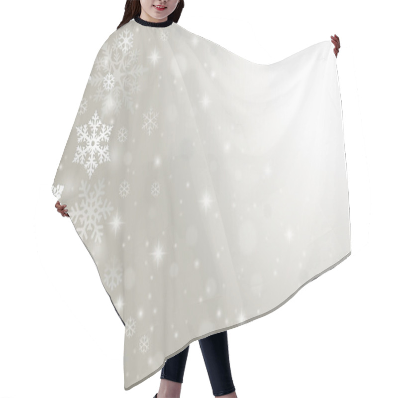 Personality  Blue Winter Background Hair Cutting Cape