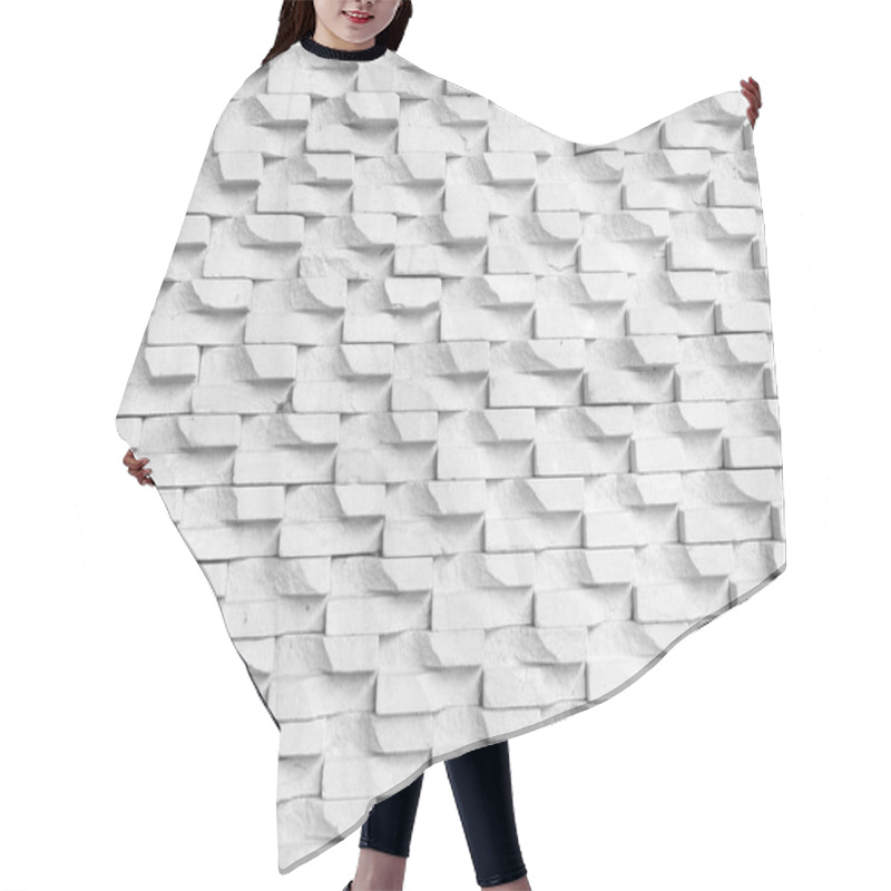 Personality  White Stone Brick Wall Background Hair Cutting Cape