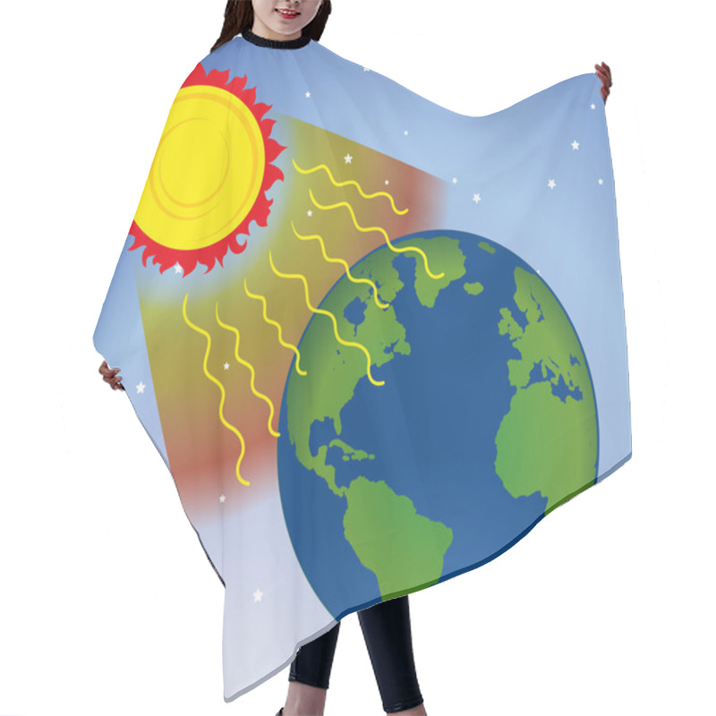 Personality  Graphic Environment In Nature, UV Ultraviolet Radiation Hair Cutting Cape