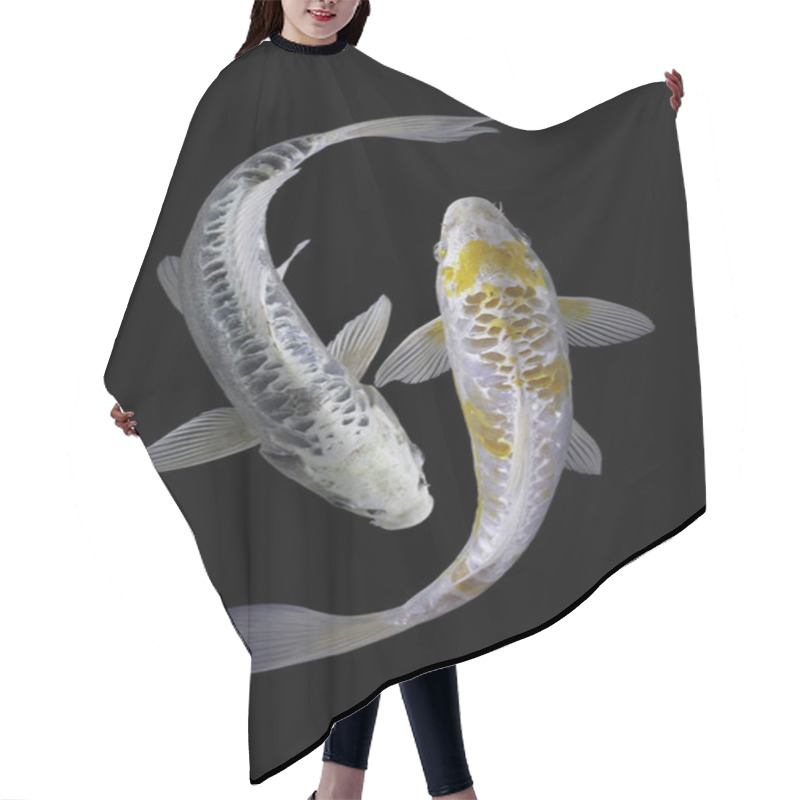 Personality  Yin Yang Koi Fish Black And White Background Hair Cutting Cape