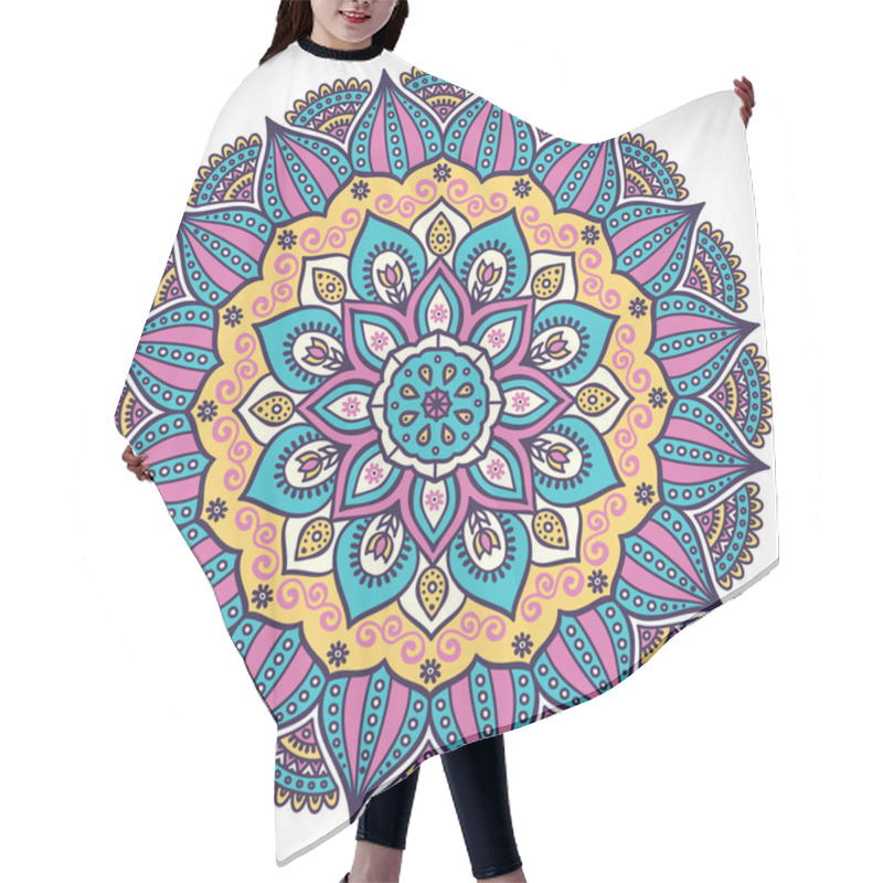 Personality  Round Ornament In Ethnic Style Hair Cutting Cape