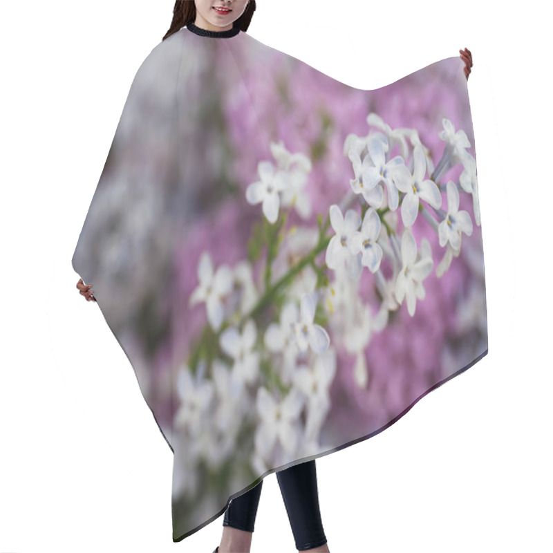 Personality  Beautiful Lilac Flowers  Hair Cutting Cape