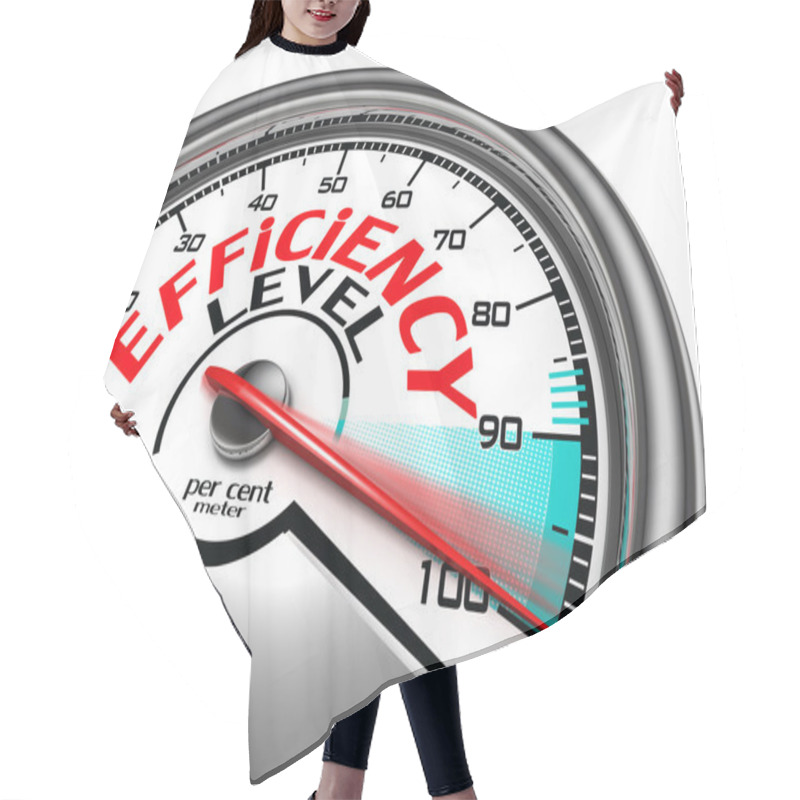 Personality  Efficiency Level Conceptual Meter Hair Cutting Cape