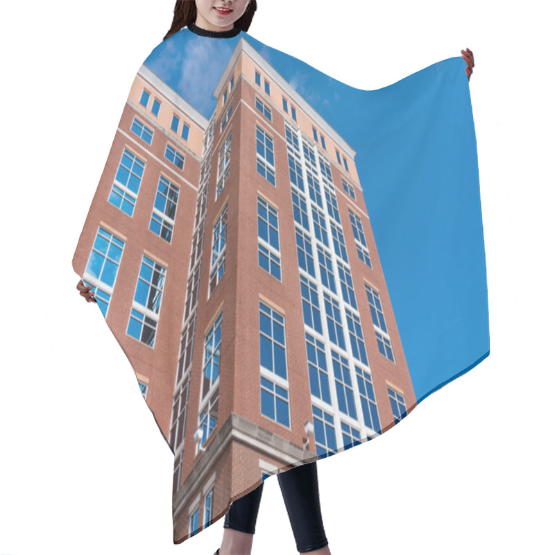 Personality  Office Building With Blue Sky. Hair Cutting Cape