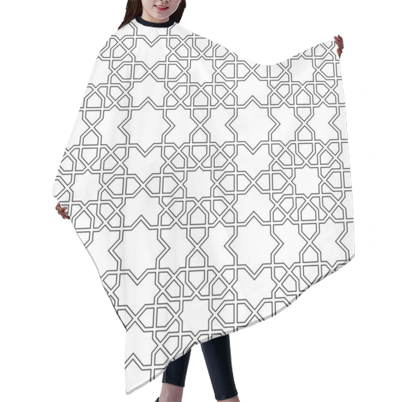 Personality  Beautiful Seamless Pattern Of Geometric Elements In Oriental Sty Hair Cutting Cape