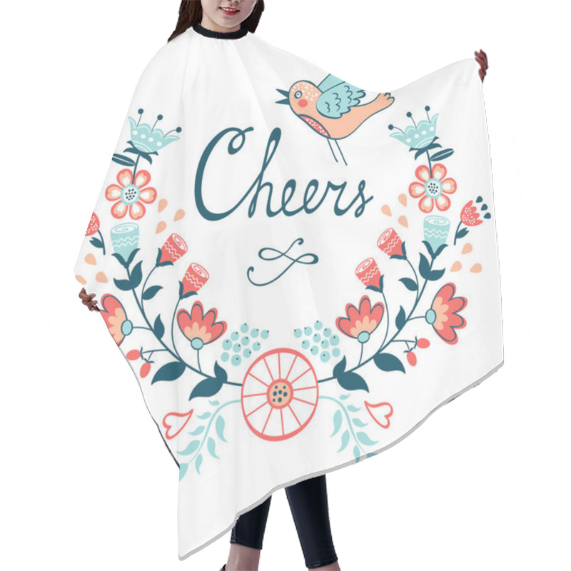 Personality  Cheers Stylish Concept Card Hair Cutting Cape