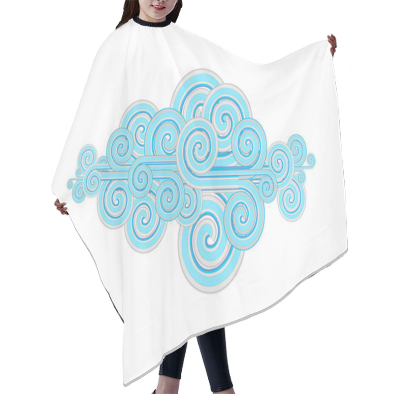 Personality  Blue Cloud Pattern Hair Cutting Cape