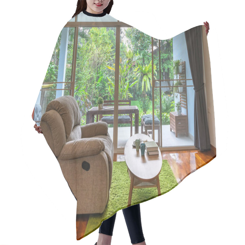 Personality  The Decoration Of The Living Room In The House Amid The Garden View Hair Cutting Cape