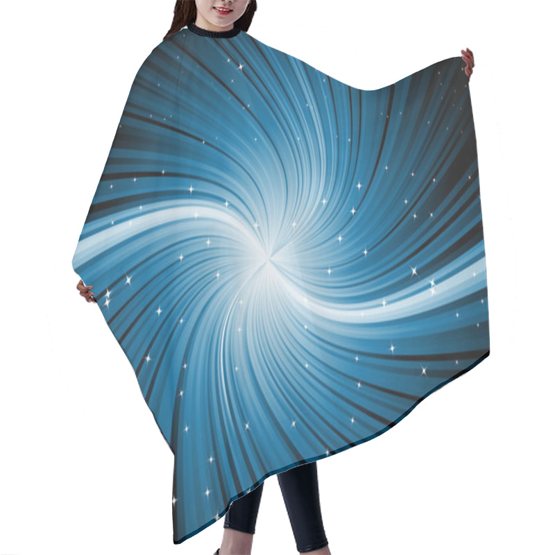 Personality  Blue Rays Hair Cutting Cape