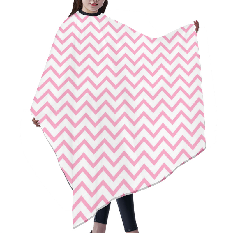 Personality  Chevron Zigzag Black And White Seamless Pattern. Hair Cutting Cape