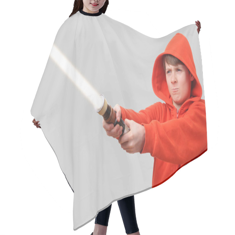 Personality  Boy With Lightsaber Hair Cutting Cape