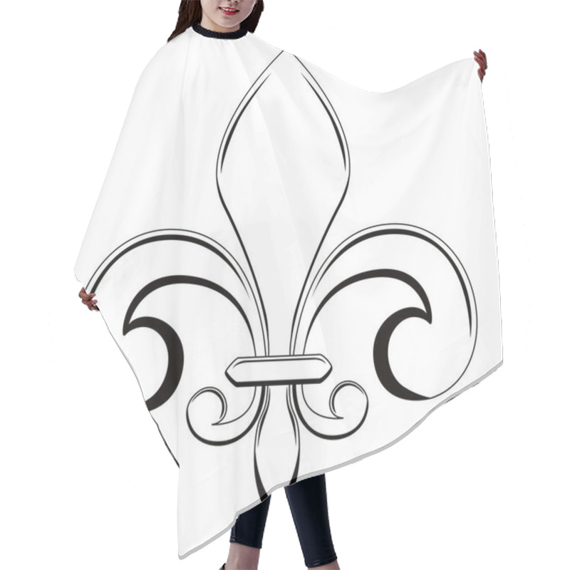 Personality  Fleur De Lys Symbol Hair Cutting Cape