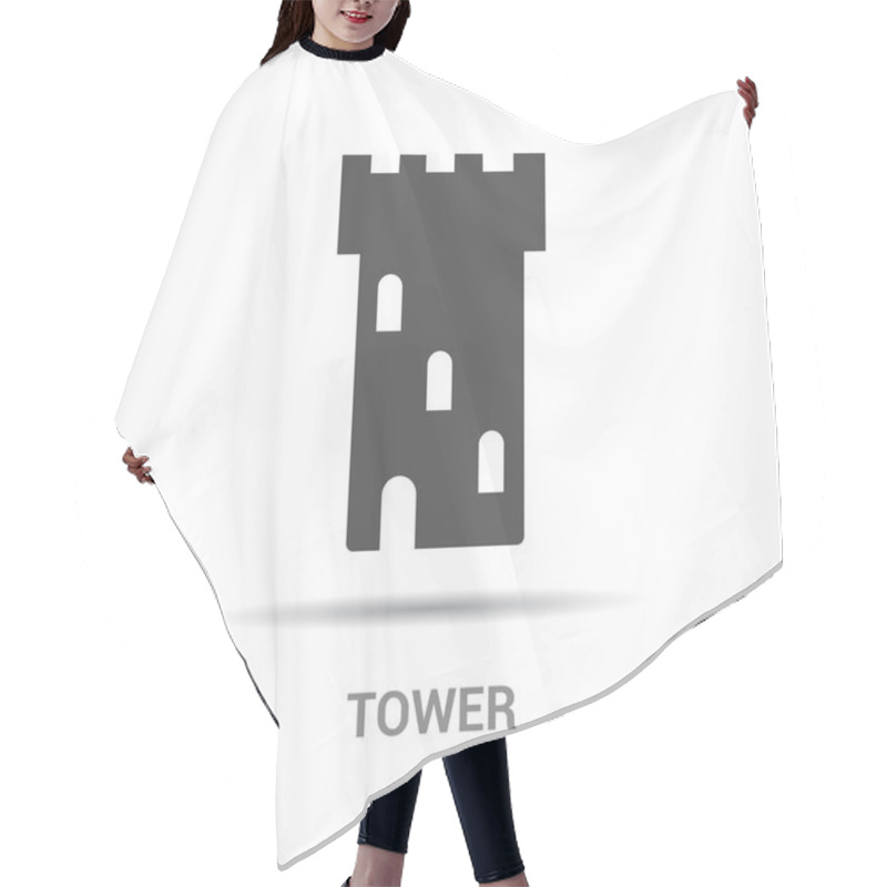 Personality  Castle Tower Icon Hair Cutting Cape