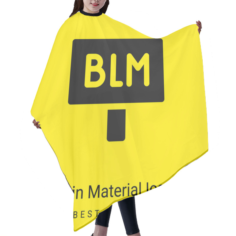 Personality  Black Lives Matter Minimal Bright Yellow Material Icon Hair Cutting Cape