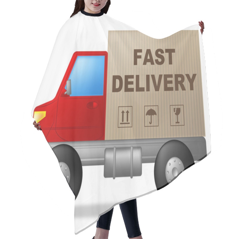 Personality  Fast Delivery Shows High Speed And Courier Hair Cutting Cape