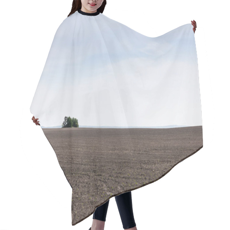 Personality  Ground On Land Against Blue Sky And Clouds  Hair Cutting Cape