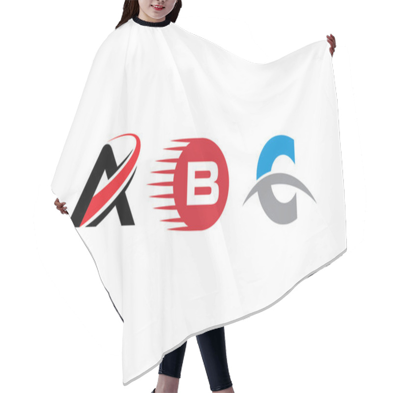 Personality  Letter Icon Designs A B C Hair Cutting Cape