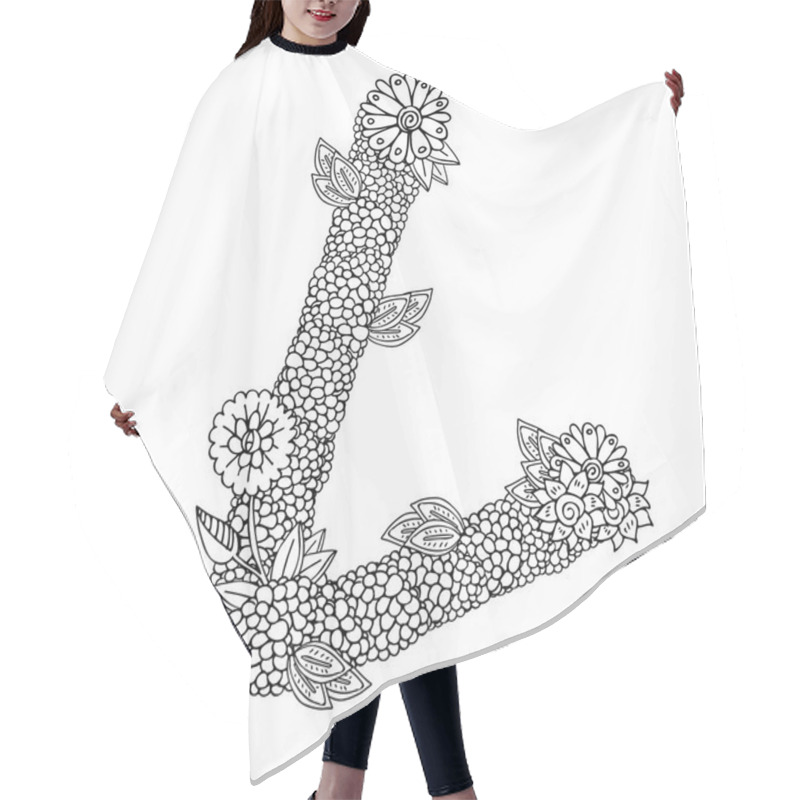 Personality  Shaped Pattern Of Capital Letter L Hair Cutting Cape