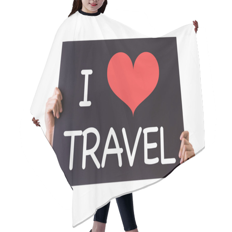 Personality  I Love Travel Card Hair Cutting Cape