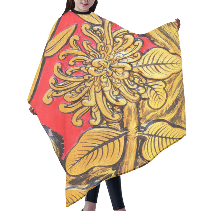 Personality  Flower Chinese Style Paint On Wall Hair Cutting Cape