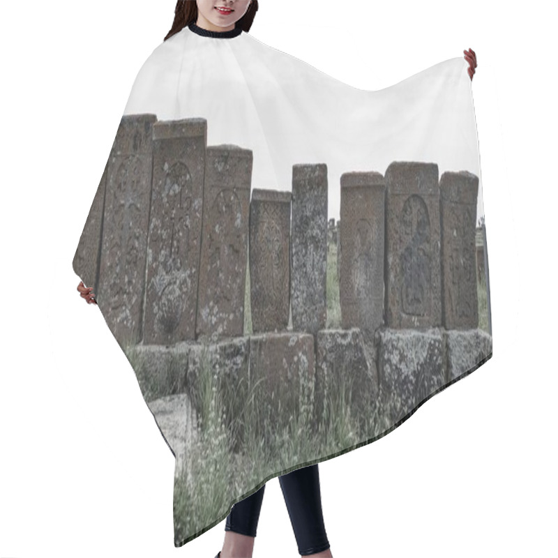 Personality  Khachkar Traditional Grave Stone In Armenia History Hair Cutting Cape