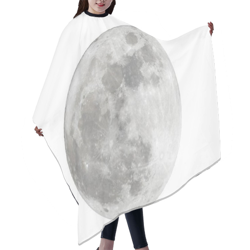 Personality  Full Moon Isolated Over White Background Hair Cutting Cape