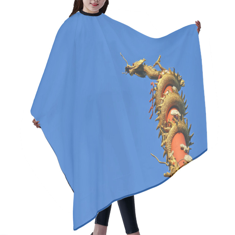 Personality  Chinese Dragon Under Blue Sky Hair Cutting Cape