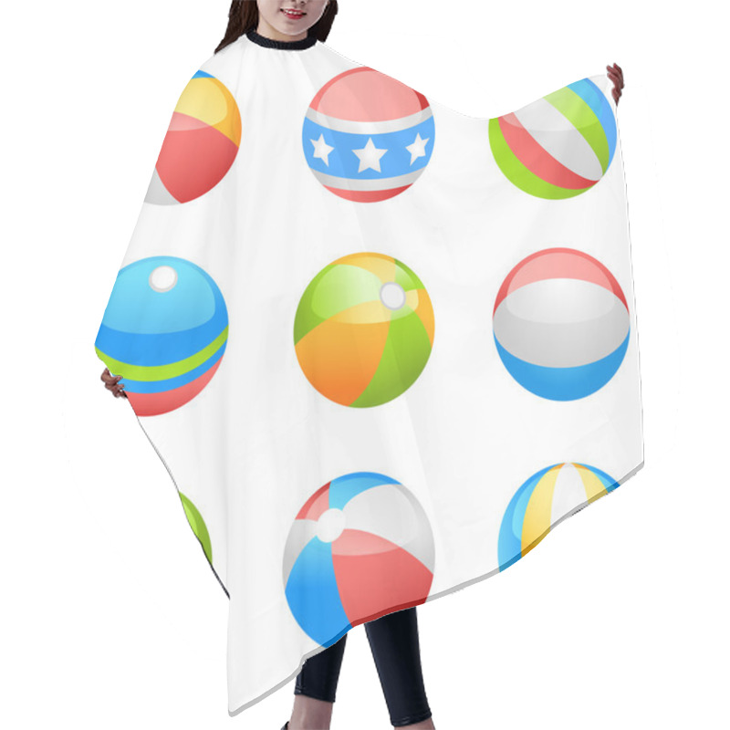 Personality  Beach Ball Vector Hair Cutting Cape