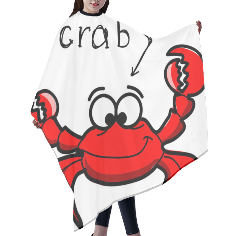 Personality  Cartoon Crab, Vector Illustration Hair Cutting Cape